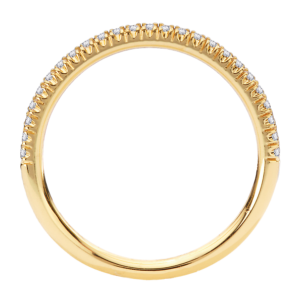 Straight Front Diamond Wedding Band