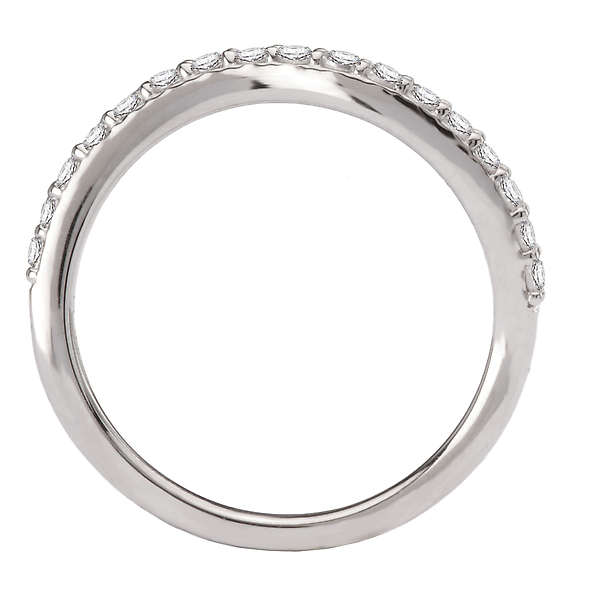 Curved Diamond Wedding Band