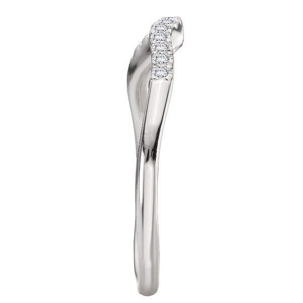 Curved Diamond Wedding Band