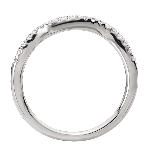 Curved Diamond Wedding Band