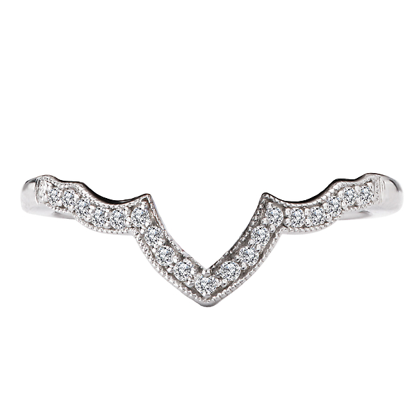 Diamond Curved Wedding Band