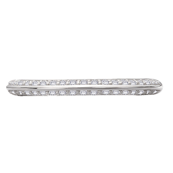 Knife Edge Diamond Wedding Band