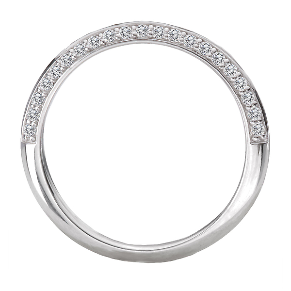 Knife Edge Diamond Wedding Band