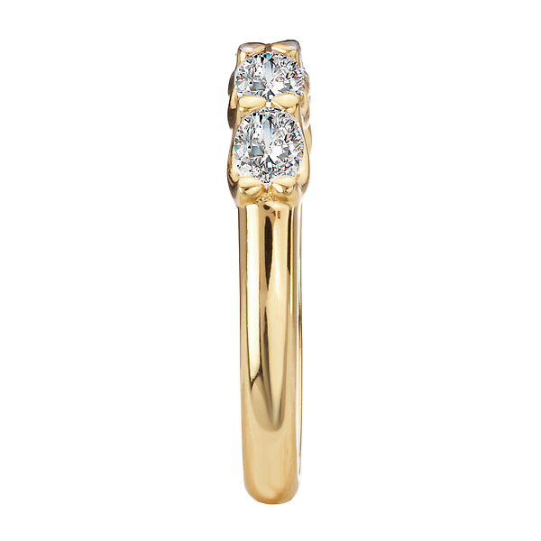 Oval Shaped Lab Grown Diamond Staight Front Wedding Band