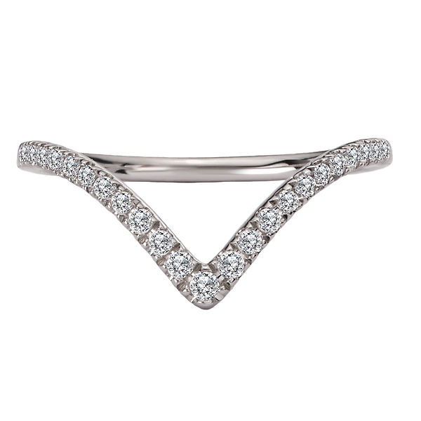 Curved Diamond Wedding Band