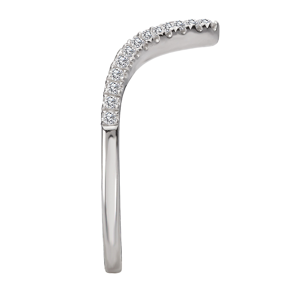 Curved Diamond Wedding Band