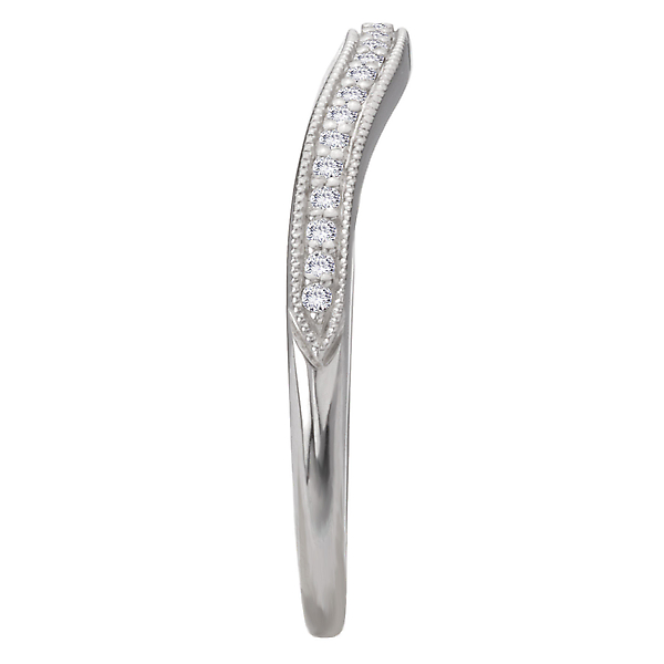 Straight Front Milgrain Design Nesting Band