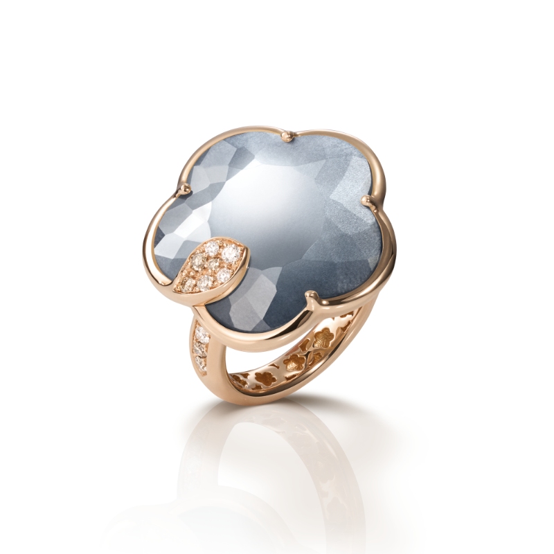 18K ROSE GOLD TON JOLI LUNAIRE WITH LUNAR NIGHT GEM SIZE 12. DIA-0.24 GMOP-10.51 GLD-6.13