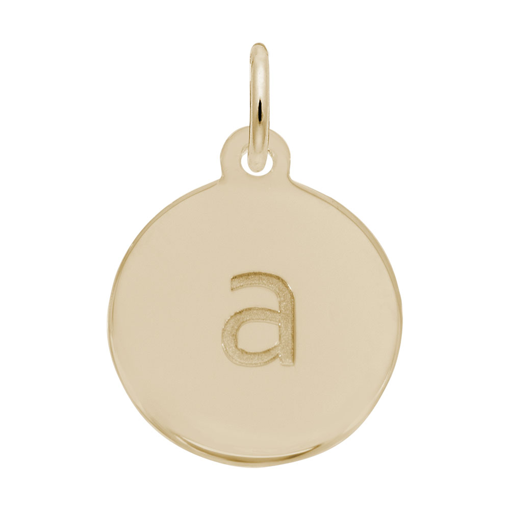 Petite Initial Disc - Lower Case Block A