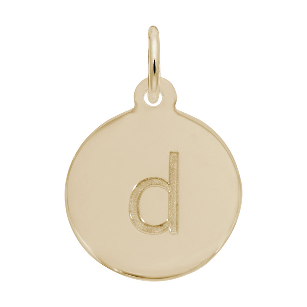Petite Initial Disc - Lower Case Block D