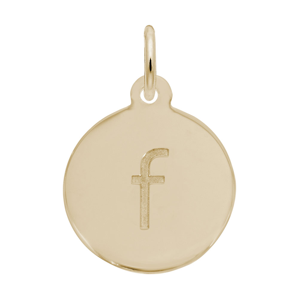 Petite Initial Disc - Lower Case Block F