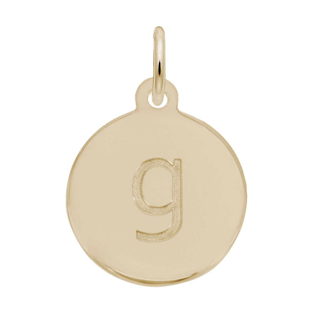 Petite Initial Disc - Lower Case Block G