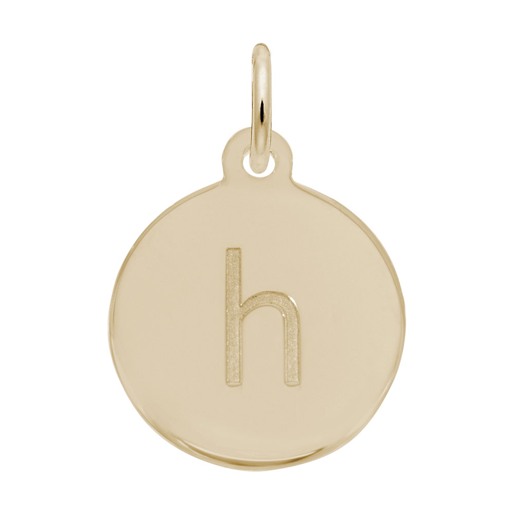 Petite Initial Disc - Lower Case Block H