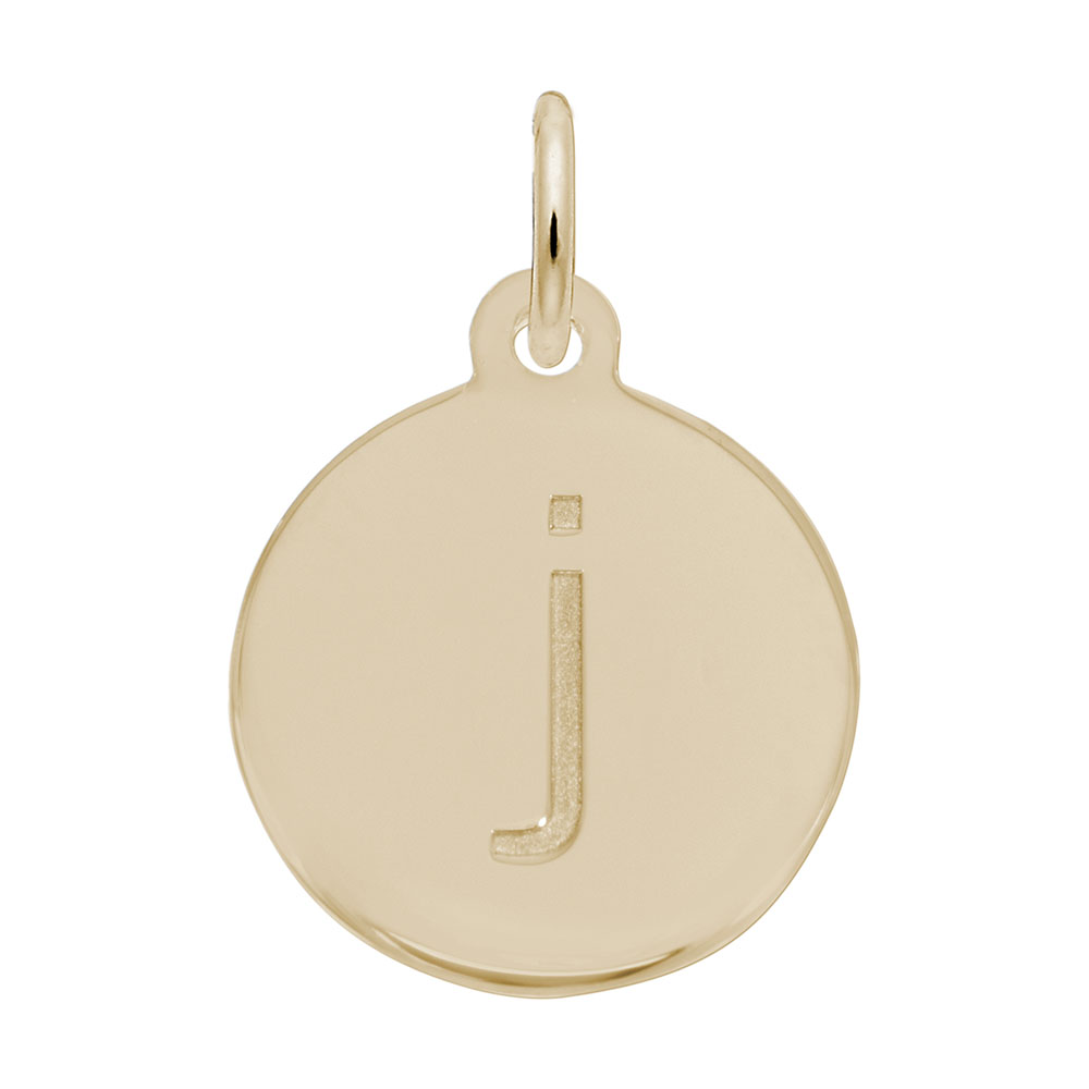 Petite Initial Disc - Lower Case Block J