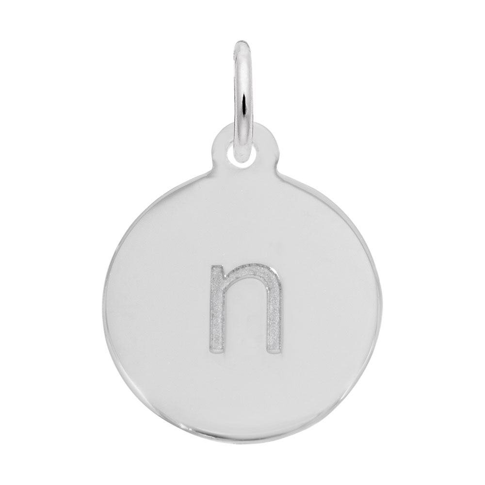 Petite Initial Disc - Lower Case Block N