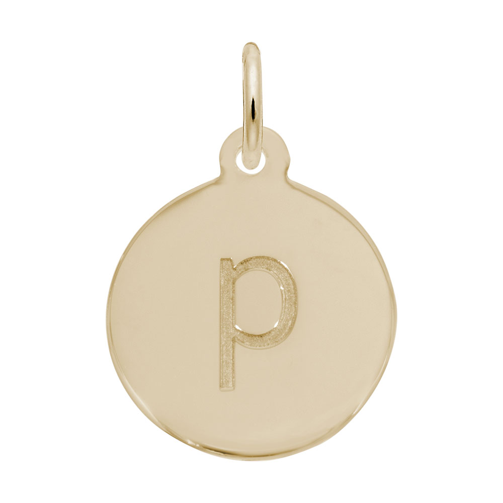 Petite Initial Disc - Lower Case Block P