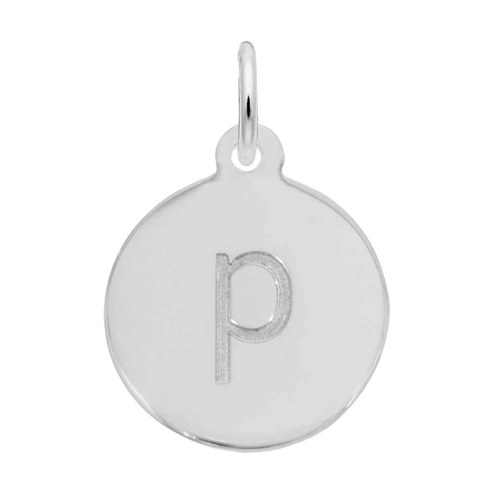 Petite Initial Disc - Lower Case Block P