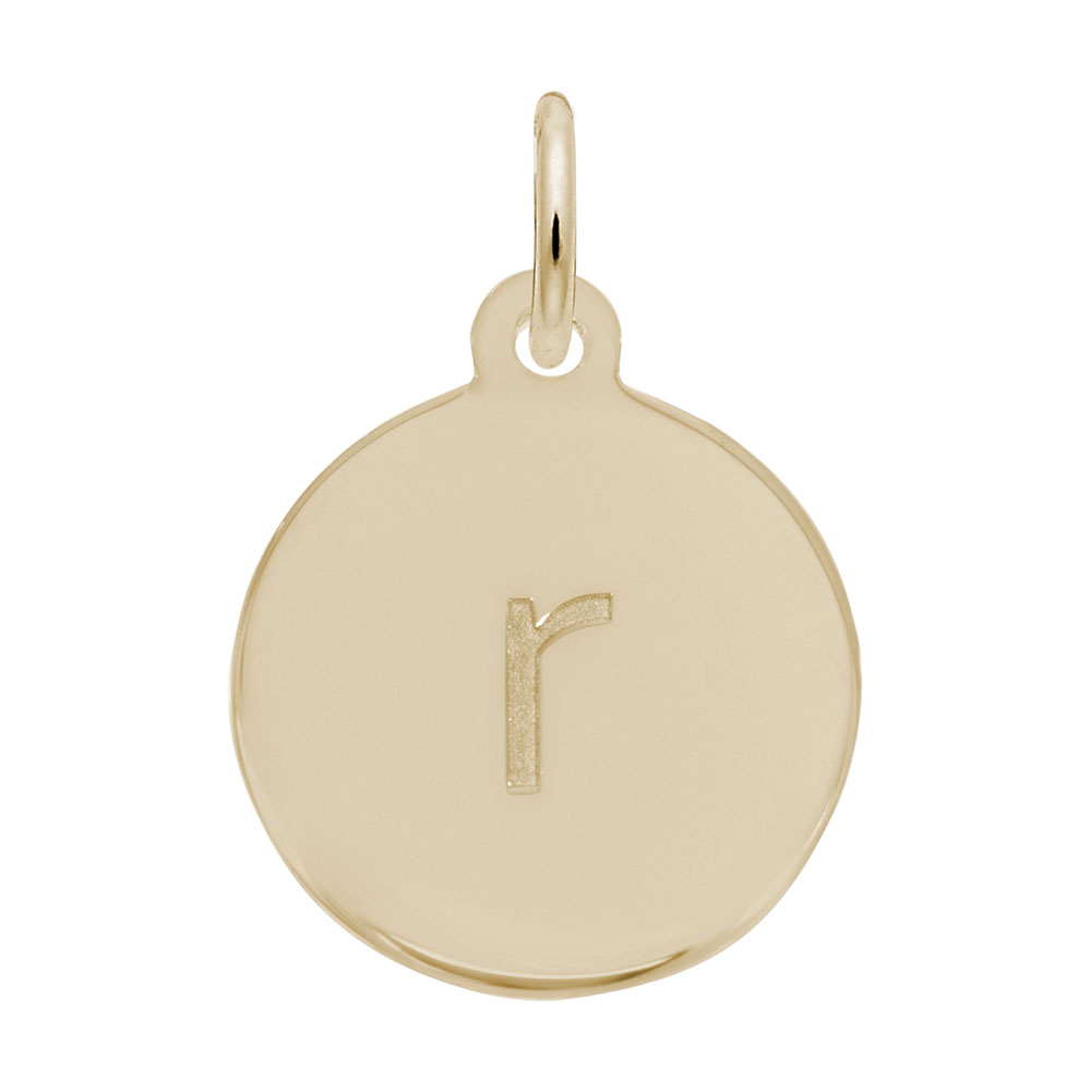 Petite Initial Disc - Lower Case Block R
