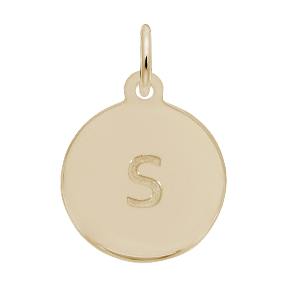 Petite Initial Disc - Lower Case Block S