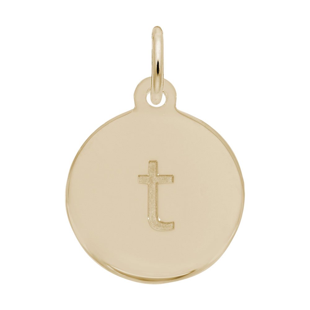 Petite Initial Disc - Lower Case Block T