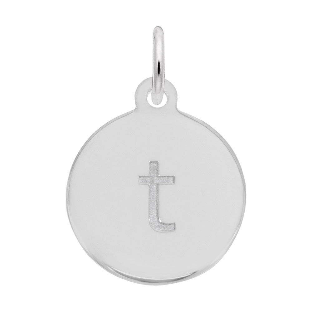 Petite Initial Disc - Lower Case Block T