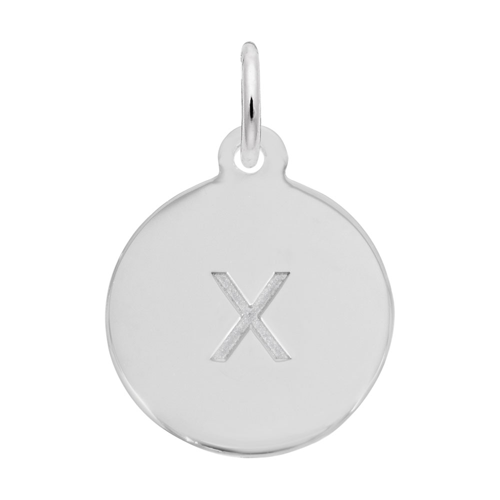 Petite Initial Disc - Lower Case Block X