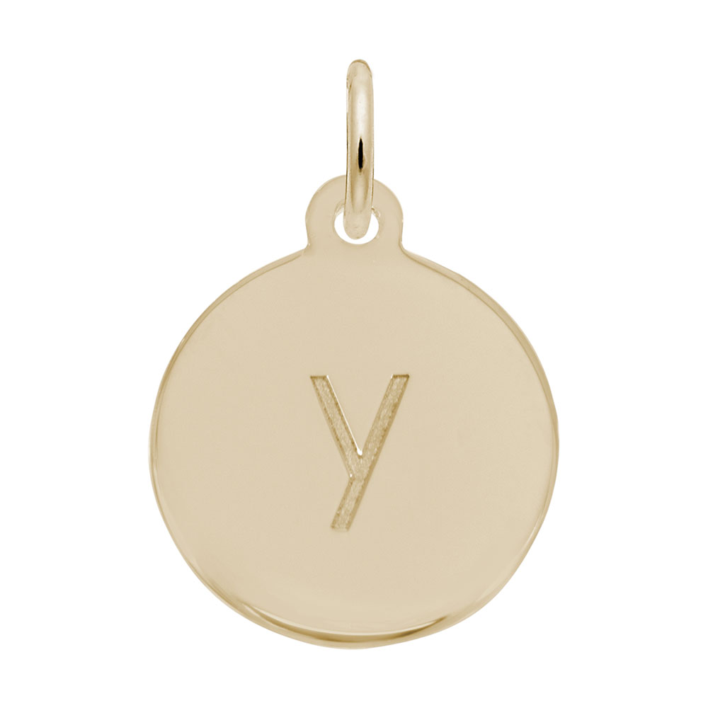 Petite Initial Disc - Lower Case Block Y