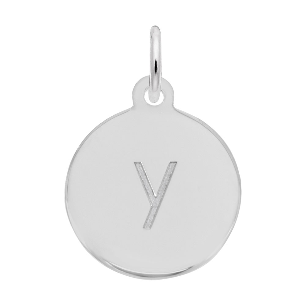 Petite Initial Disc - Lower Case Block Y