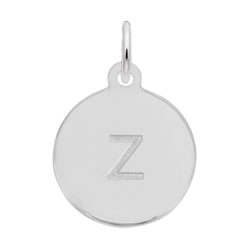 Petite Initial Disc - Lower Case Block Z