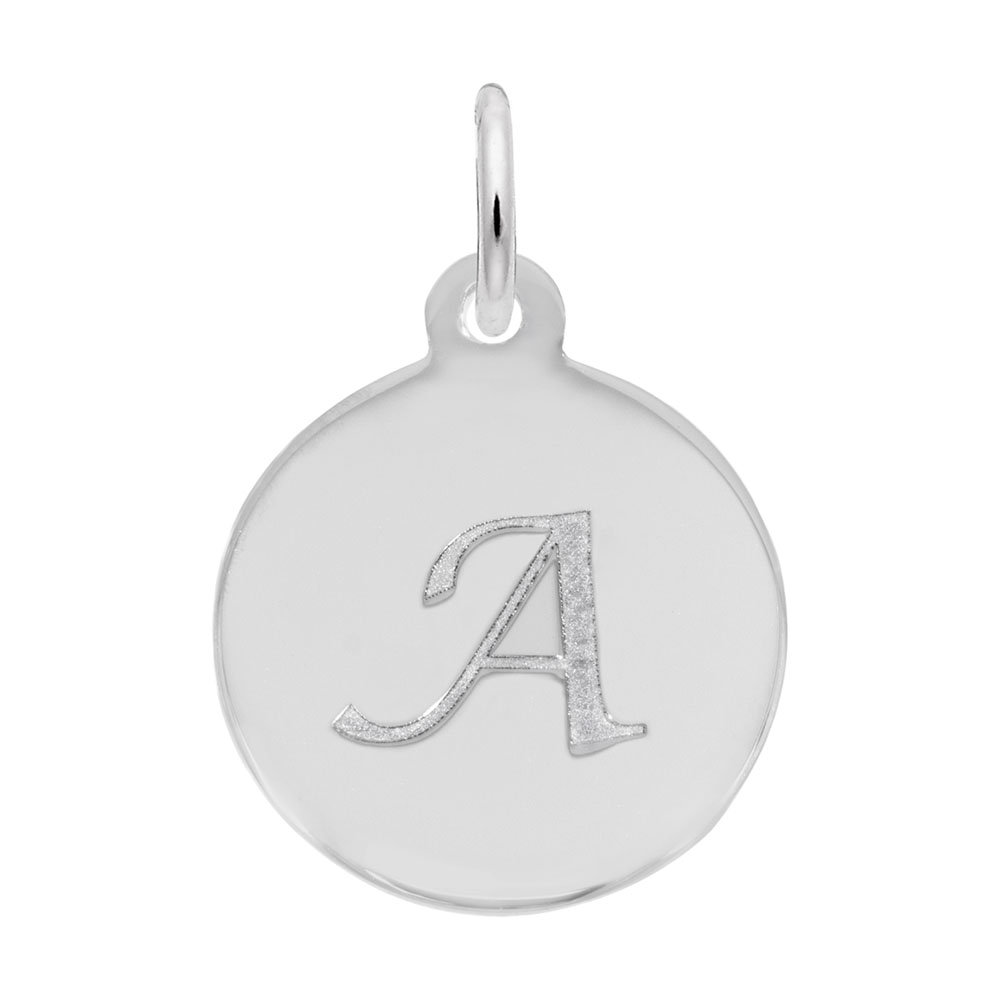 Petite Initial Disc - Script A