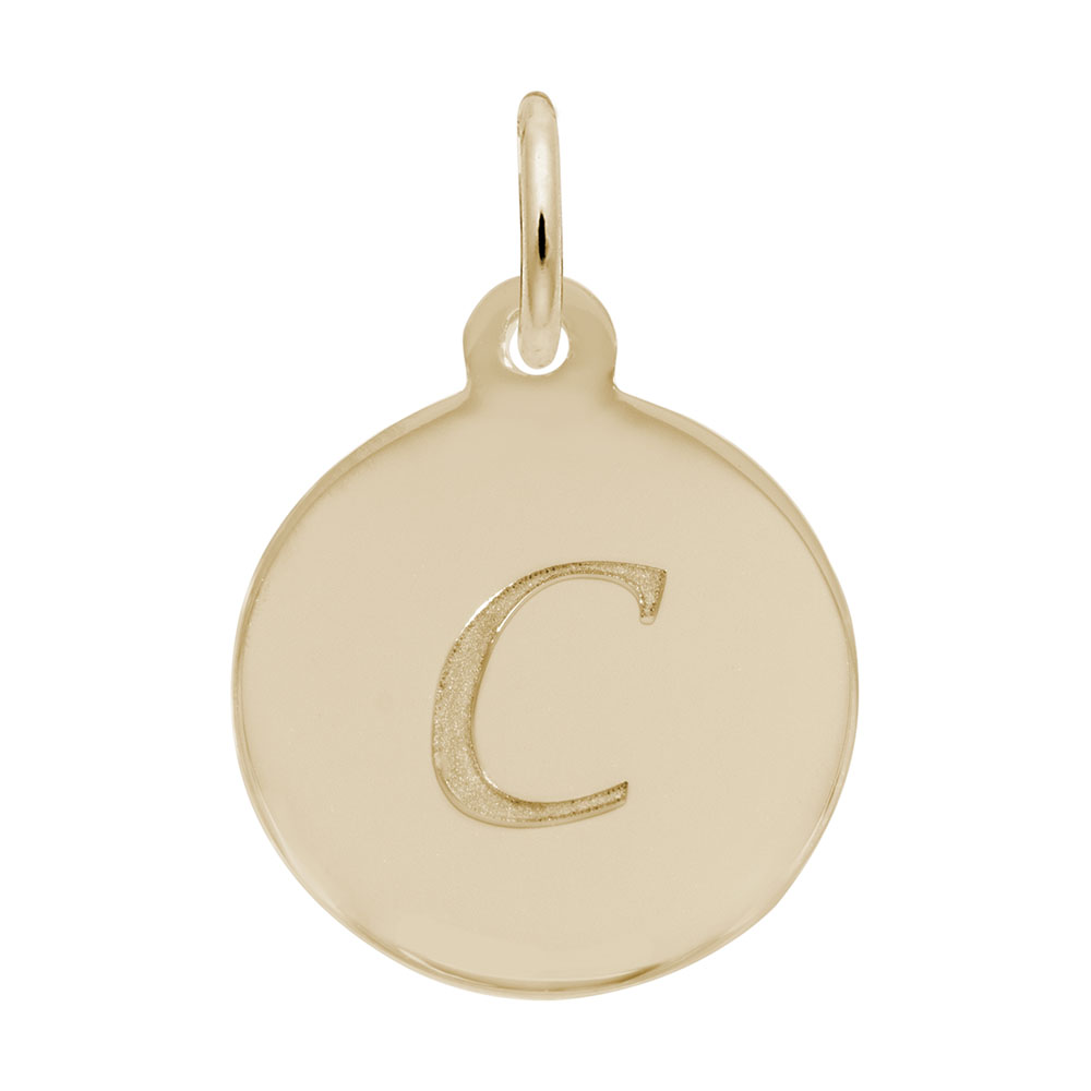 Petite Initial Disc - Script C
