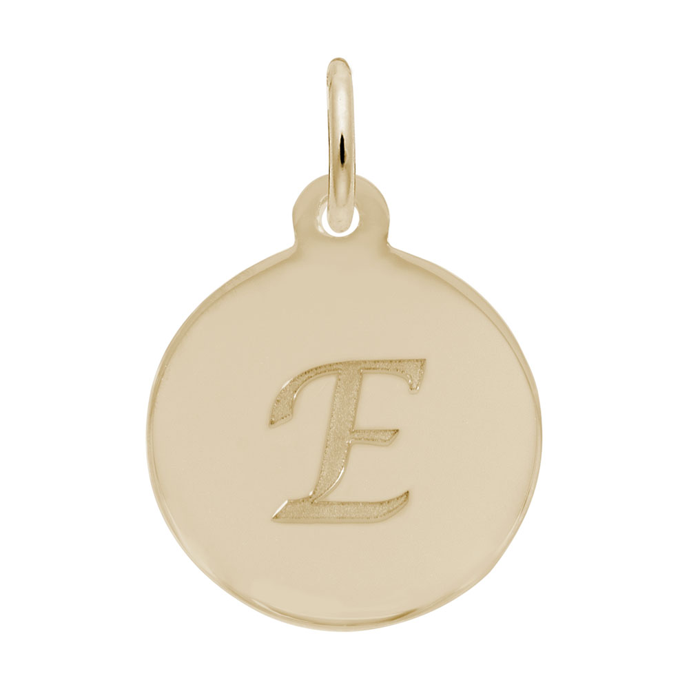 Petite Initial Disc - Script E