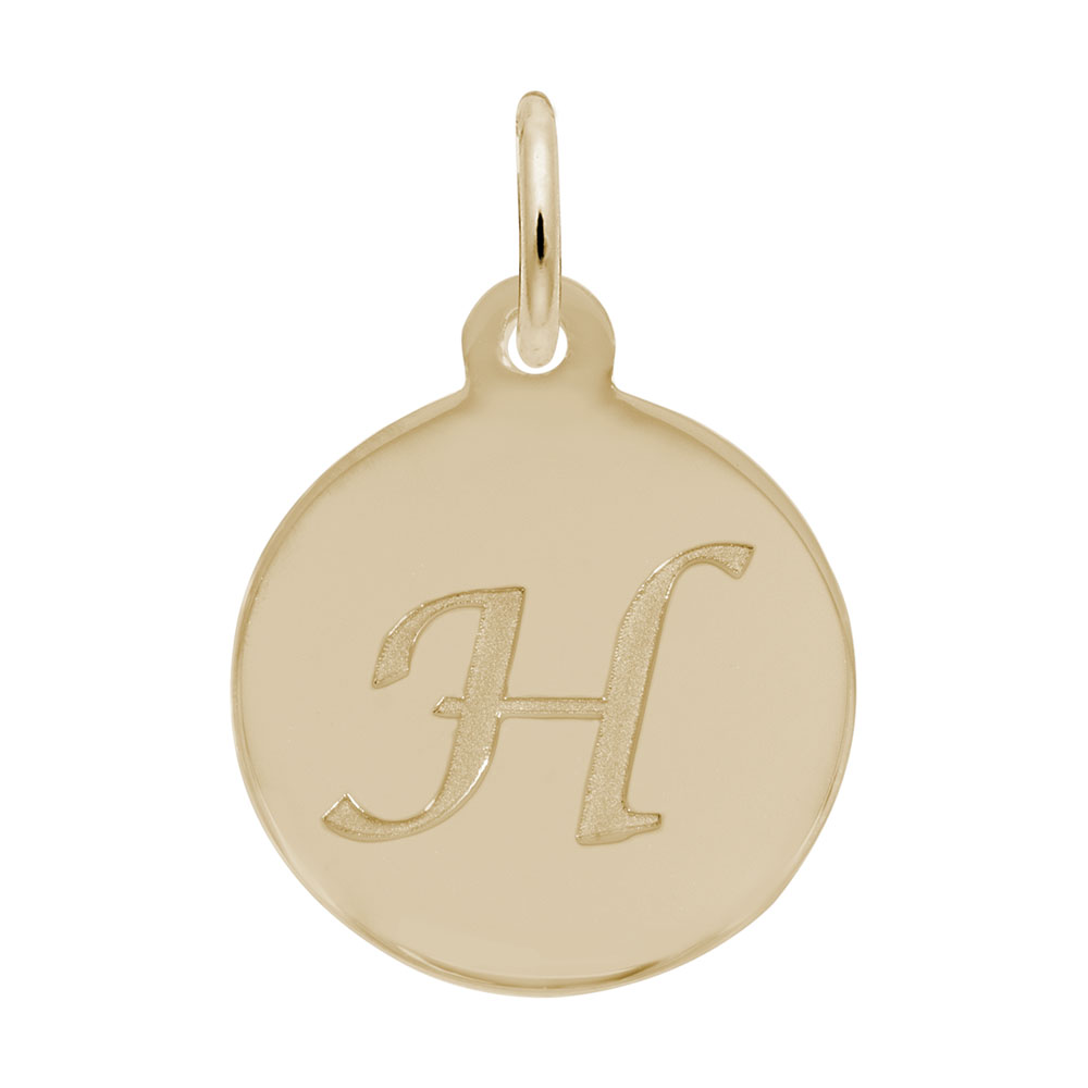 Petite Initial Disc - Script H