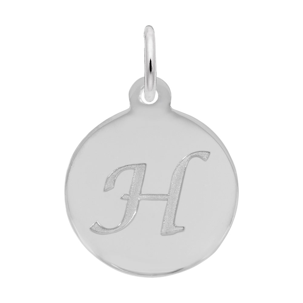 Petite Initial Disc - Script H