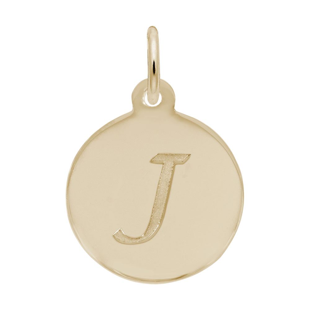 Petite Initial Disc - Script J