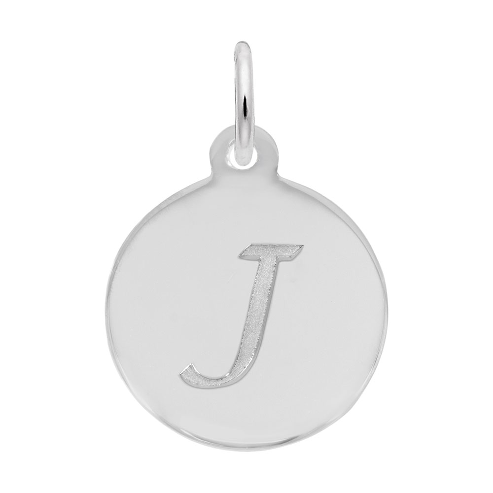 Petite Initial Disc - Script J