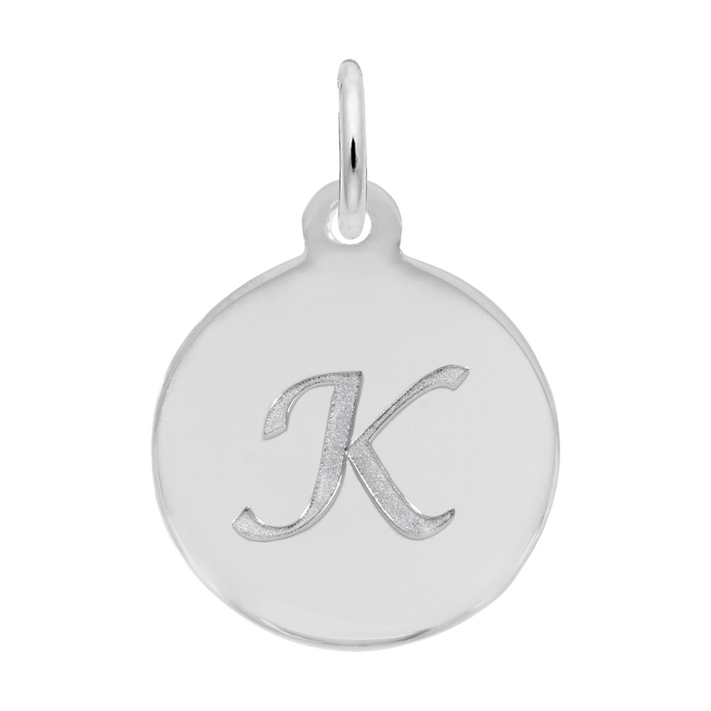 Petite Initial Disc - Script K
