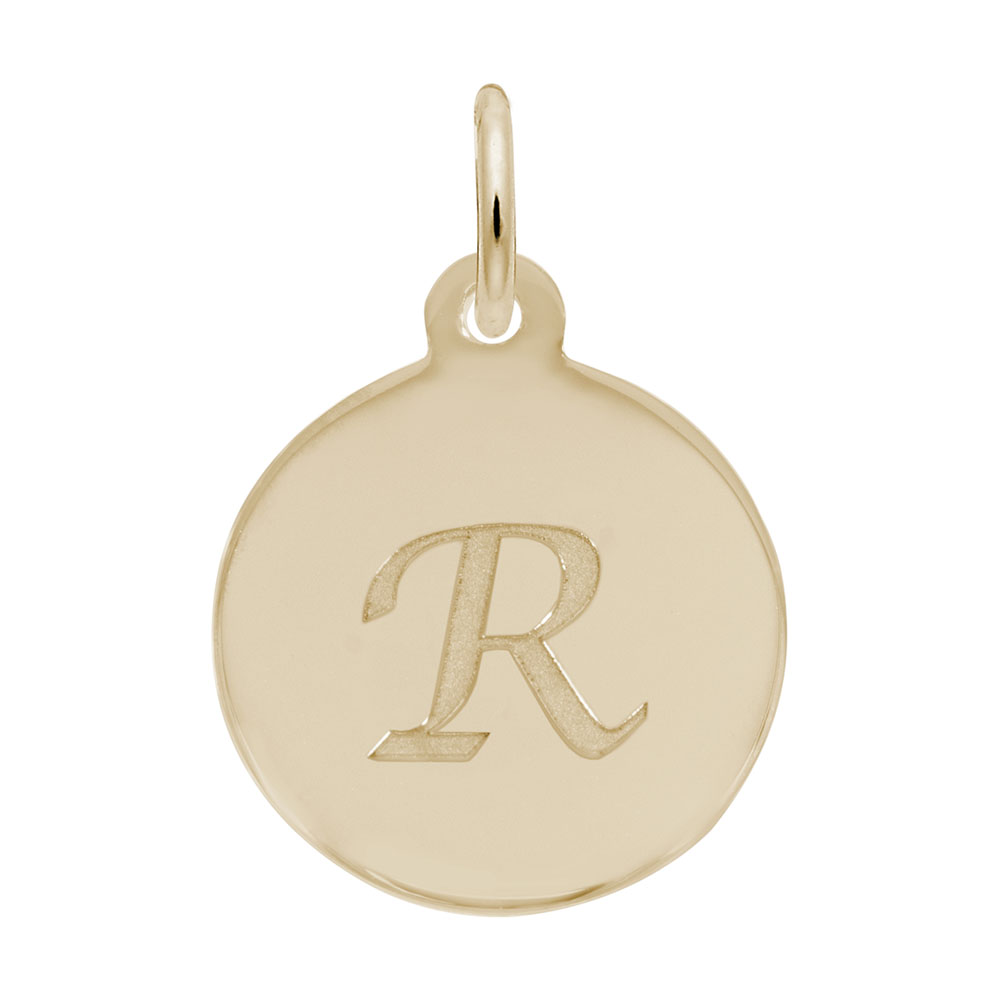 Petite Initial Disc - Script R