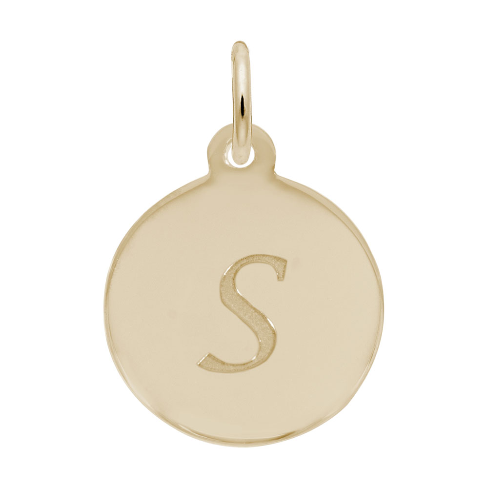 Petite Initial Disc - Script S