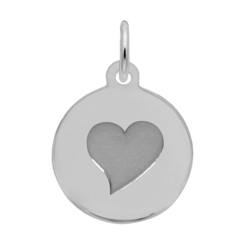 Petite Initial Disc - Heart