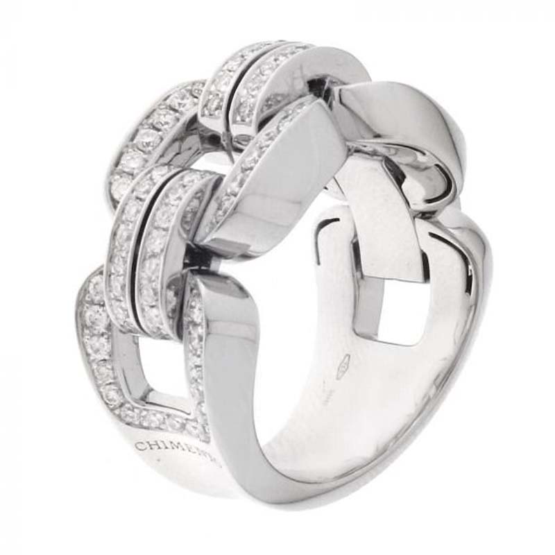 Chimento 18K White Gold Infinity Ring with Diamonds  .78Pts.