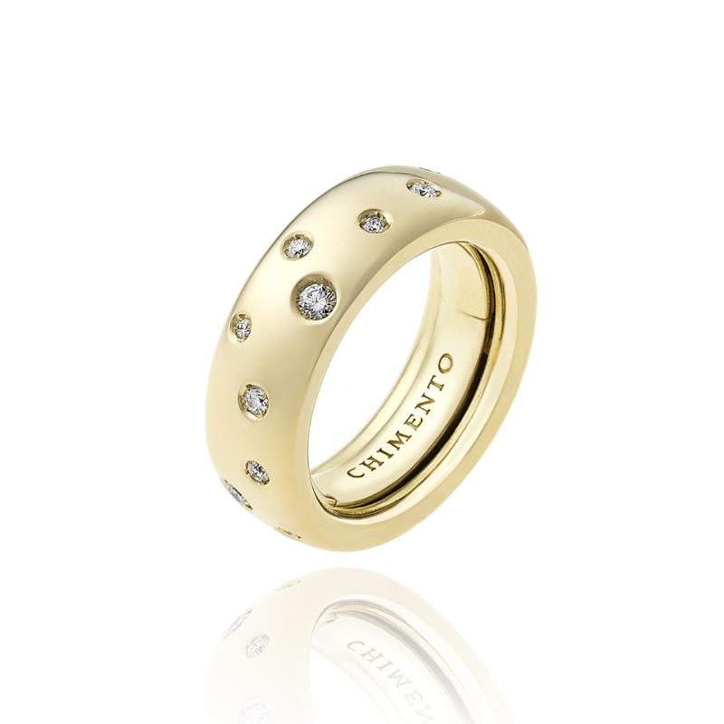 Brio Ring in 18K Yellow Gold with Diamonds