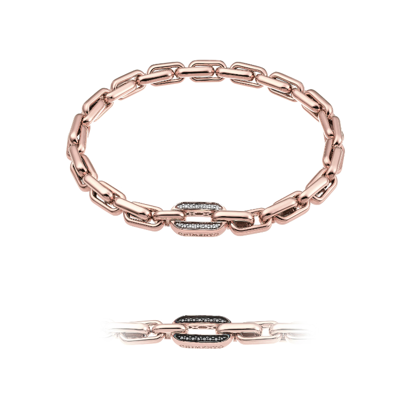 CHIMENTO 18K ROSE GOLD X-TEND BRACELET WITH DIAMONDS 0.08 VS-G. 