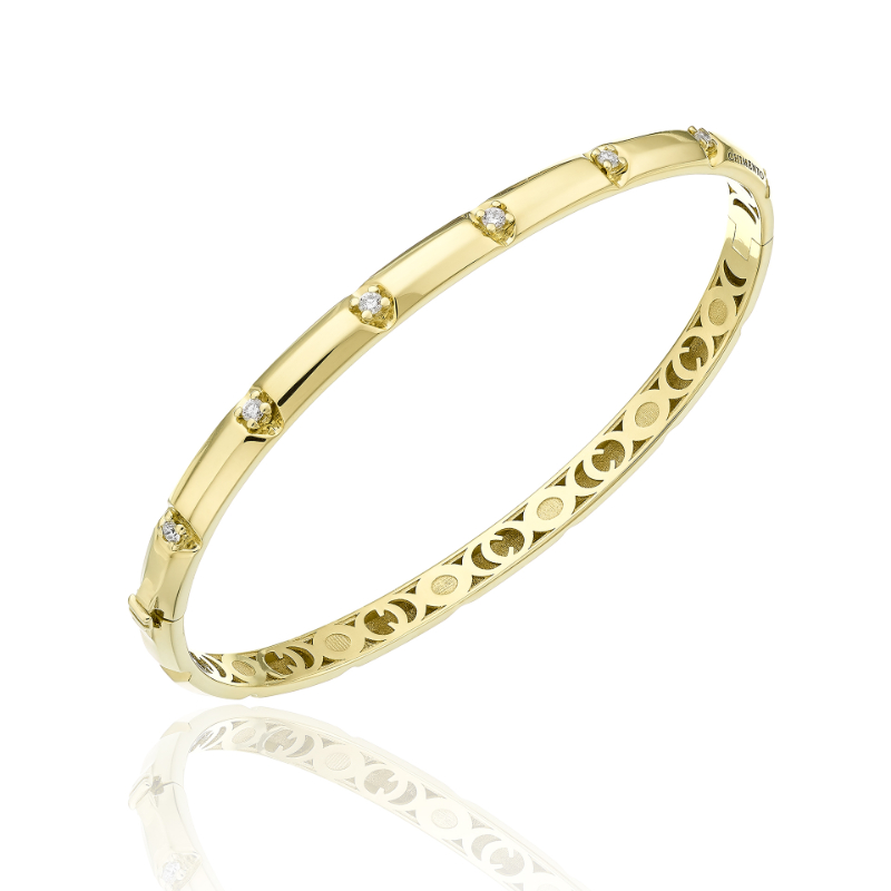 CHIMENTO 18K YELLOW GOLD DIAMOND BANGLE 0.21 VS-G. 