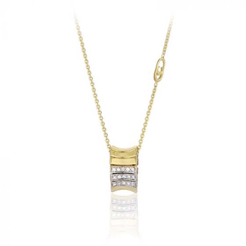 18K WHITE AND YELLOW GOLD SUPREME NECKLACE WITH DIAMONDS. 