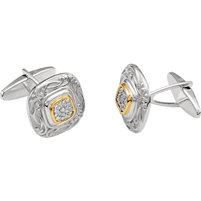 Diamond Cuff Links