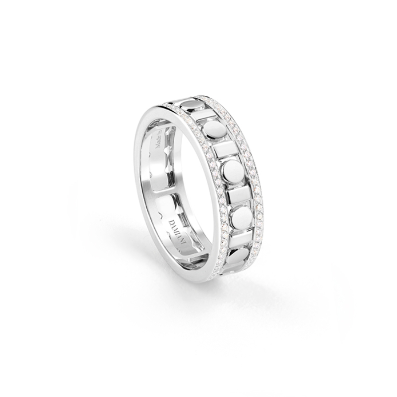 18K WHITE GOLD DIAMOND BELLE EPOQUE REEL RING SIZE 13 GOLD-5.45GR, DIA-0.3780. 