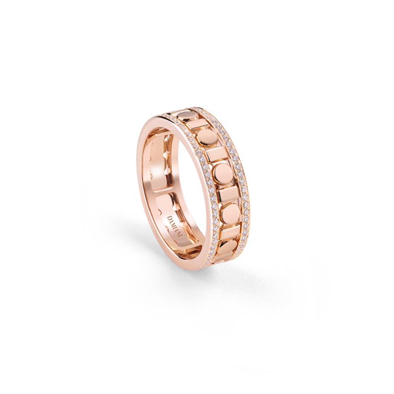 18K ROSE GOLD BELLE EPOQUE REEL RING WITH DIAMONDS 0.3840. 