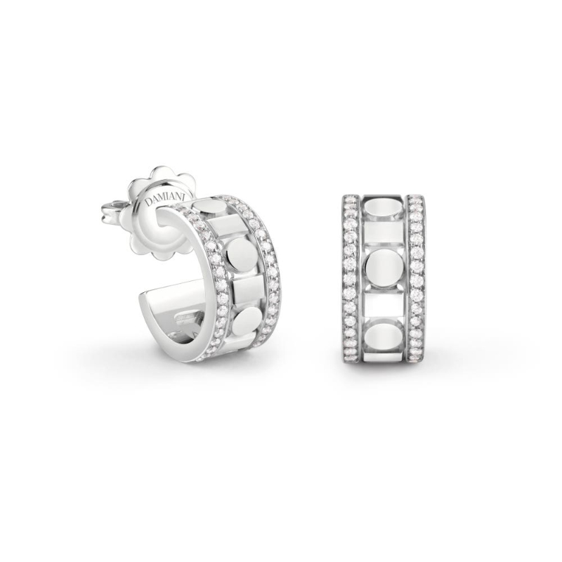 Damiani 18k white gold diamond earrings .2520 ctw. 