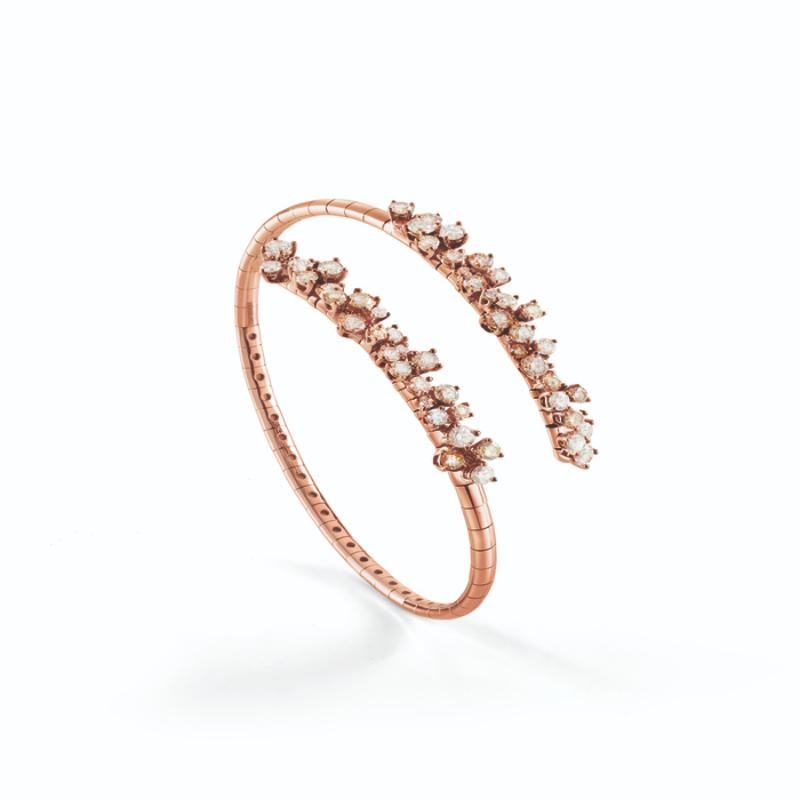 18k Rose Gold Mimosa Bracelet with Diamonds 16cm. 